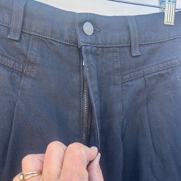 GRLFRND Morgan High Rise Pleated Wide Leg Trousers Jeans Low Black Soho 26 - Picture 7 of 15